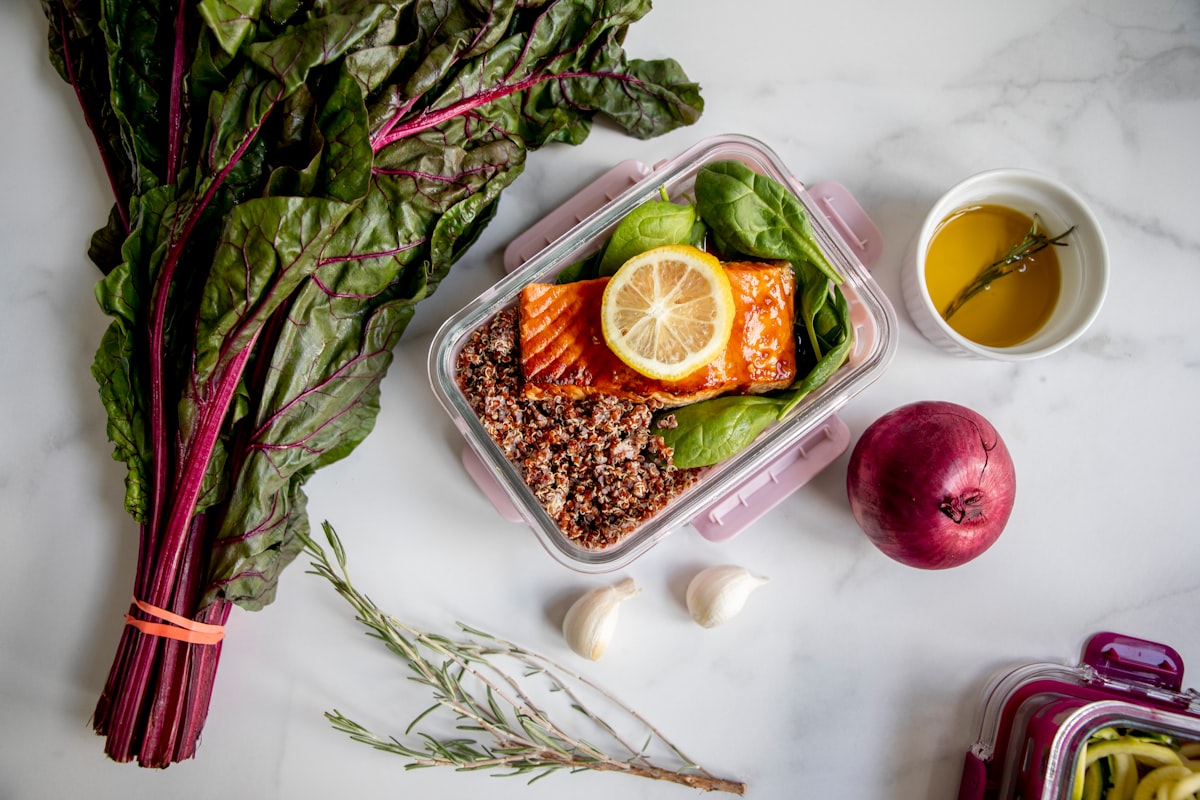 Colorful salad bowl with fresh greens and vegetables